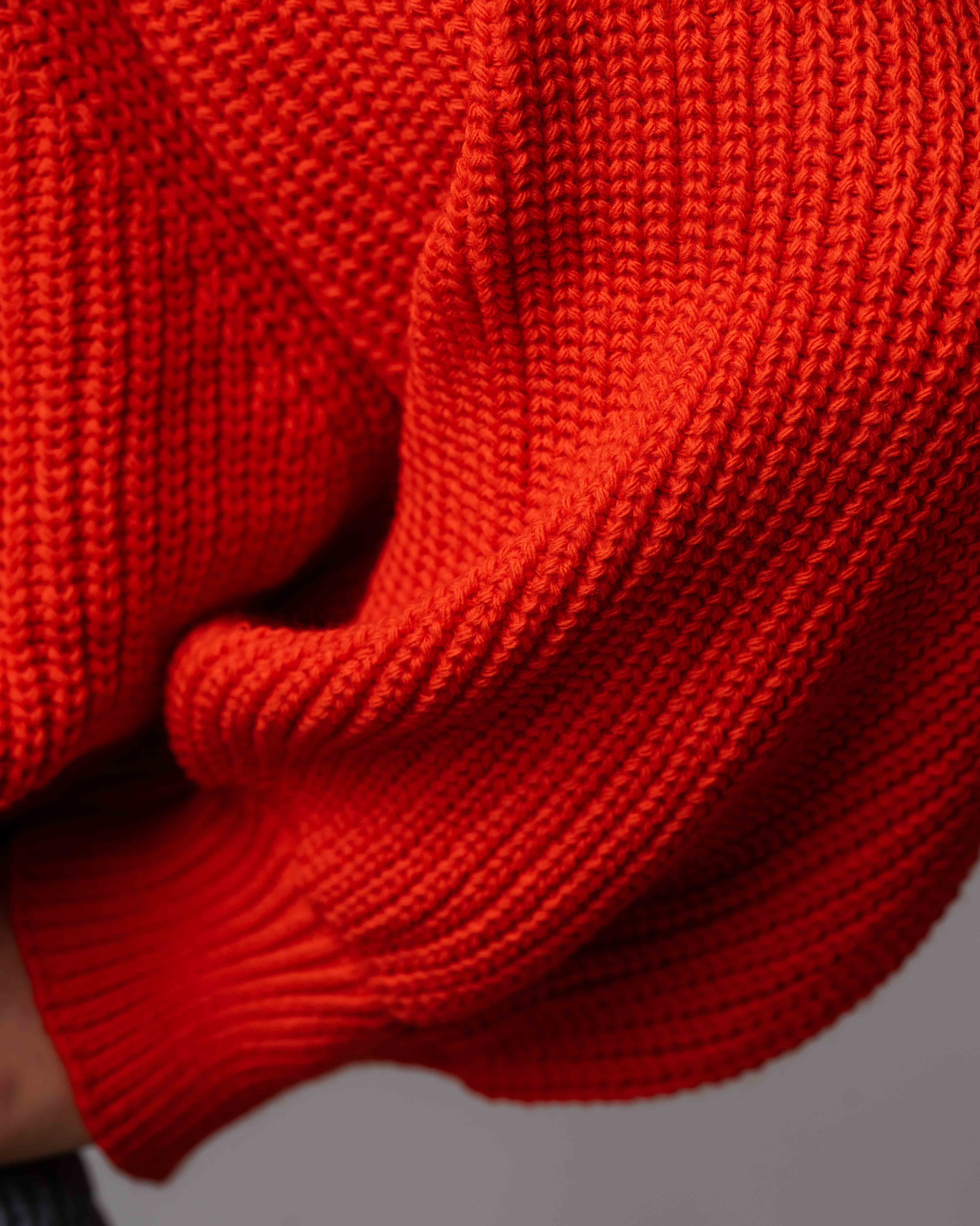 Gestrickter Raglan Pullover in Orange VOVK 3